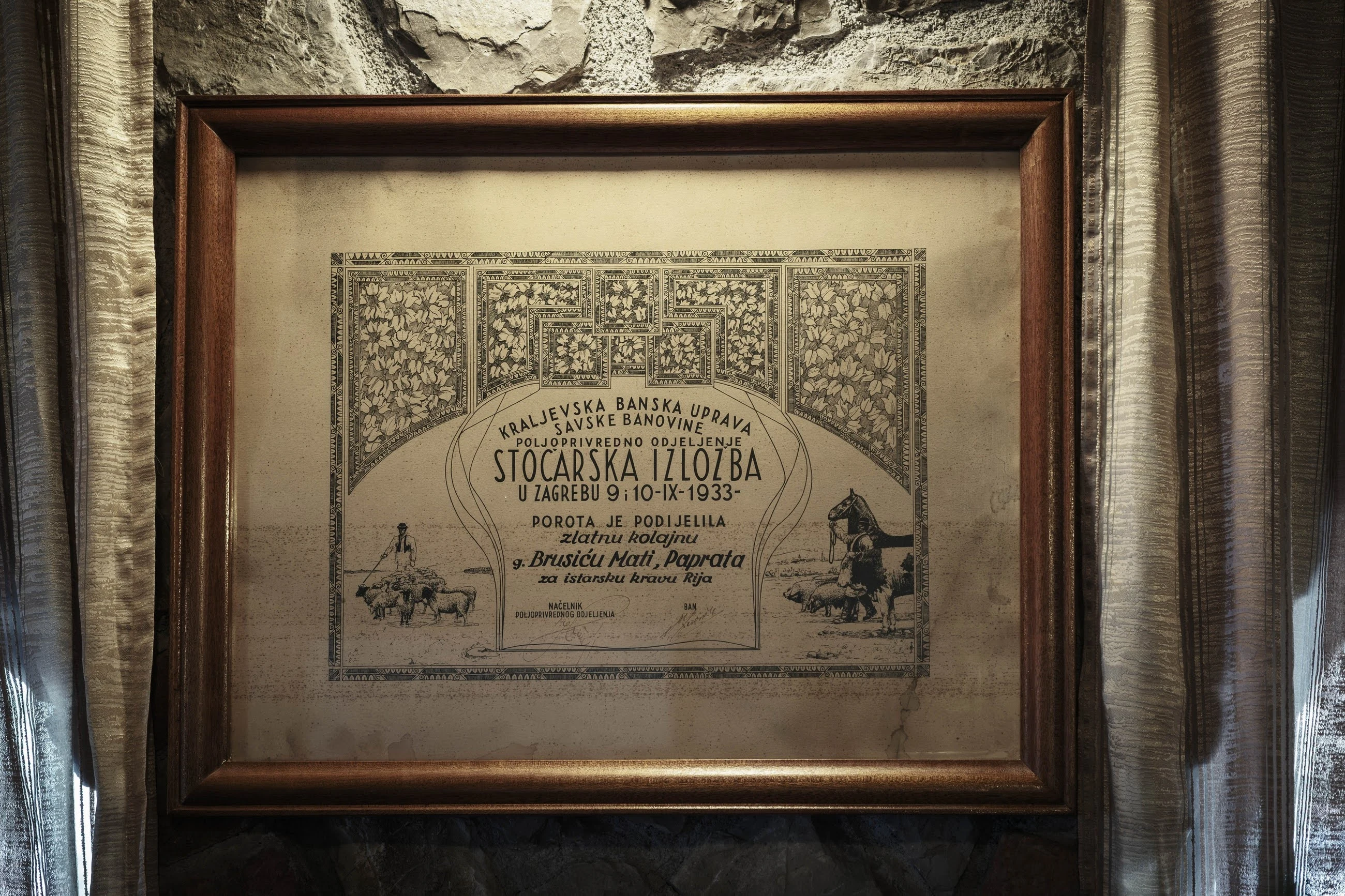 Povijesni obiteljski dokument sačuvan u konobi